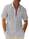 Short Sleeve Single-Breasted Lapel Shirts