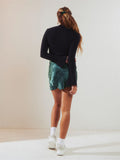 Trendy Sexy Printed Slit Hem Zipper Design Slim Skirts For Women