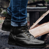 Men's Fashion Front Lace-Up Fastening Martin Boots