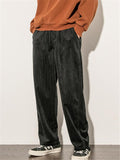 Men's Comfort Straight Leg Elastic Waist Corduroy Pants