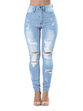 Casual Tight Ripped Jeans For Women