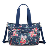 Beautiful Floral Print Nylon Waterproof Casual Lady Travel Shoulder Bag