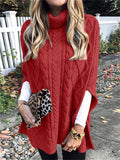 Turtle Neck Solid Color Loose Sweaters