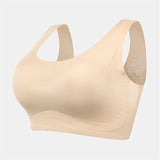 Plus Size Wireless Butterfly Back Seamless Wide Straps Yoga Bra