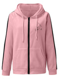 Cute Cat Print Thicken Keep Warm Zipper Hoodies for Women