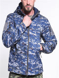 Camouflage Outdoor Thermal Waterproof Fleece Lining Hooded Windbreaker