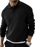 Men's Fashionable Slim Long-sleeved Lapel Autumn Knit Sweater