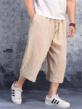 Casual Oversized Loose Plain Cropped Harem Pants