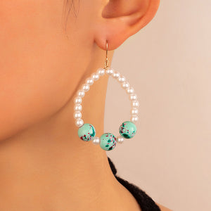 Ladies Classy Elegant Beading Beautiful Earrings Birthday Gifts