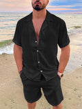 Men's Comfy Summer Holiday Linen Sets for Beaches