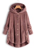 Winter Hooded Fleece Plus Size Extra Loose Women Coat