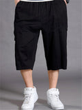 Mens Loose Stitching Pure Color Sweatpants