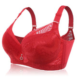 Busty Push Up Underwire Lace Bra That Fits - Red