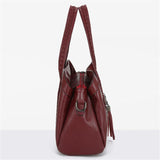 Fashion Elegant Leather Handbag Large Capacity Tassel Ornaments Shoulder Bag