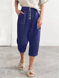 Women's Summer 100% Cotton Soft Comfortable Cropped Pants