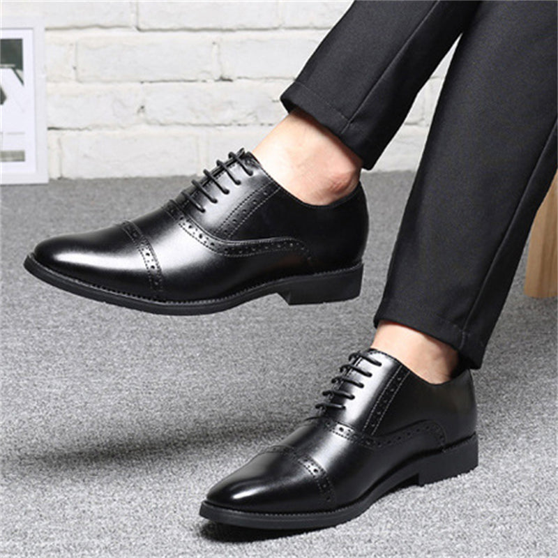 British Style Lace Up Cozy Men's Dress Shoes for Wedding