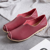 Women's Leisure Large Size Solid Flat Heels Loafers