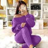 Women's Stylish Two-Piece Fashion Warm Sweater Sets