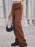 Stylish All Match Relaxed Women's Long Cargo Pants