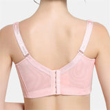 Women's Underwire Adjusted Straps Cotton Lining Comfy Bras - Pink