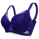 Women's Plus Size Minimizer Busty Lace Bras - Blue