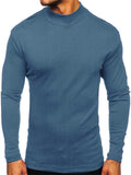 Men's Simple Style Half High Collar Long Sleeve Bottoming Shirt