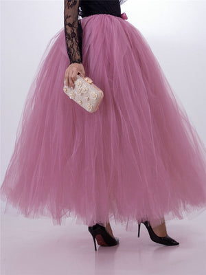 Casual Fashion Multiple Layers One Size Long Tulle Skirts