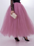 Casual Fashion Multiple Layers One Size Long Tulle Skirts