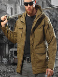 Convenient Front Zipper Outdoor Waterproof Camouflage Wear-Resistant Hooded Windbreaker