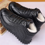Male Casual Genuine Leather Fleece Thickened Father's Shoes
