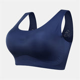 Plus Size Wireless Butterfly Back Seamless Wide Straps Yoga Bra