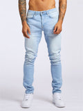 Trendy Skintight Mid-waisted Slim Men's Jeans for Sports