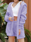 Fluffy Leisure 3-Piece Winter Fleece Set for Ladies