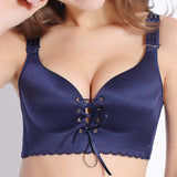 New Fashion Sexy DD Cup Wireless Front Drawstring Side Support Massage Bras