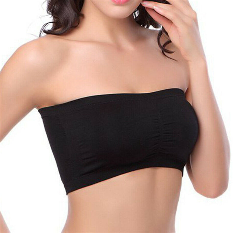 New Plus Size Strapless Bra Breathable Tube Top Sexy Crop Tops