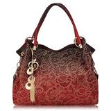 Women Elegant Vintage Hollow Out PU Leather Handbags