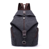 Casual Style Multi-Pocket Zipper Soft-Touch Canvas Durable Lightweight Backpack