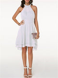New Elegant Halter Sleeveless High Waist Slim-Fit Cocktail Dresses For Wedding Guest