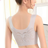 Plus Size Wireless Butterfly Back Seamless Wide Straps Yoga Bra
