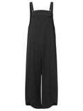 Plus Size Cotton Linen Dungarees Jumpsuits