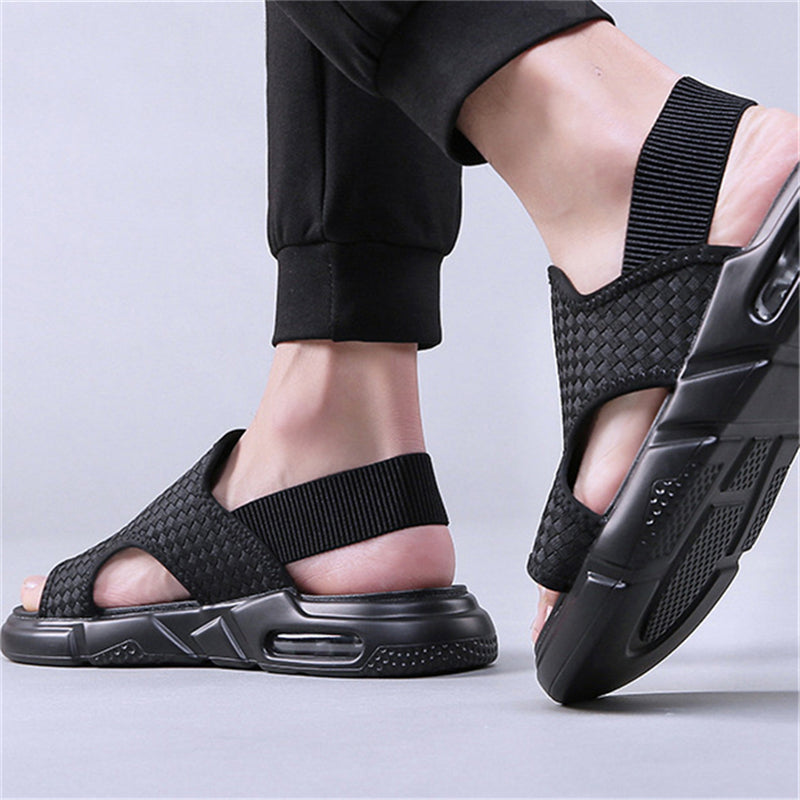 Casual Breathable Non-Slip Black Slip-On Sandals