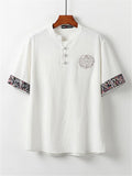 Casual Lightweight Knit Cotton&Linen Short Sleeve T-Shirts