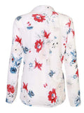 New Casual Fashion Long Sleeve Printed Lapel Women's Blouses