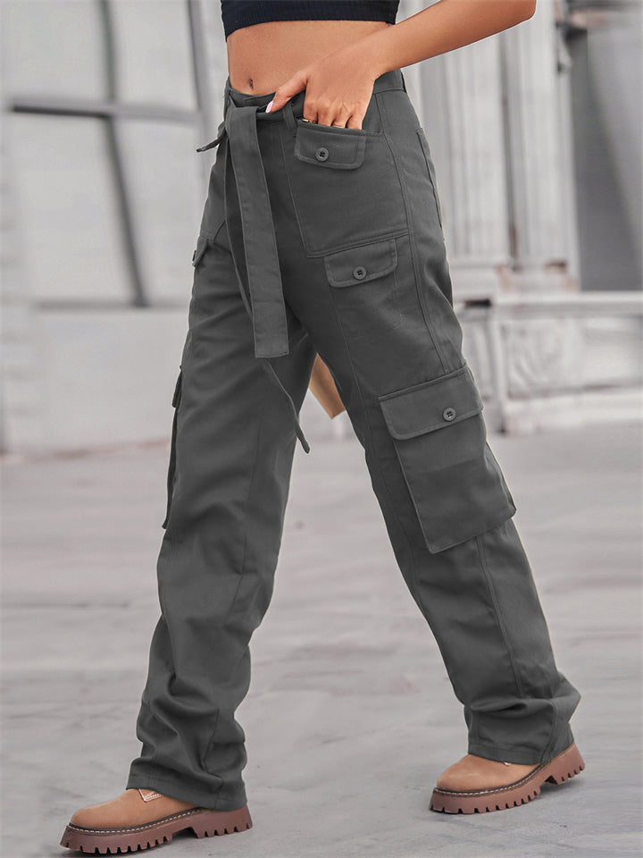 Women's Cool Washed Multi Pockets Cargo Pants