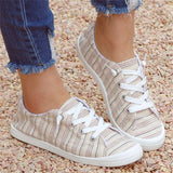 New Summer Stripe Extra Soft Cotton Cloth Women Loafers
