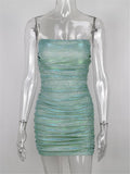 Subtle Sparkle Spaghetti Strap Bodycon Dress