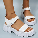 Fashion Comfy Soft Thick Sole Leather Sandals for Women