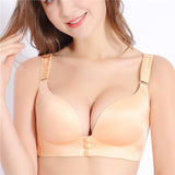 Women's Super Comfy Wireless Front Button Closure Soft Bras - Black