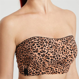 Women's Detachable Padded Soft Comfy Leopard Bras