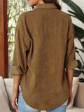 Women's Solid Color Simple Style Long-Sleeved Blouse